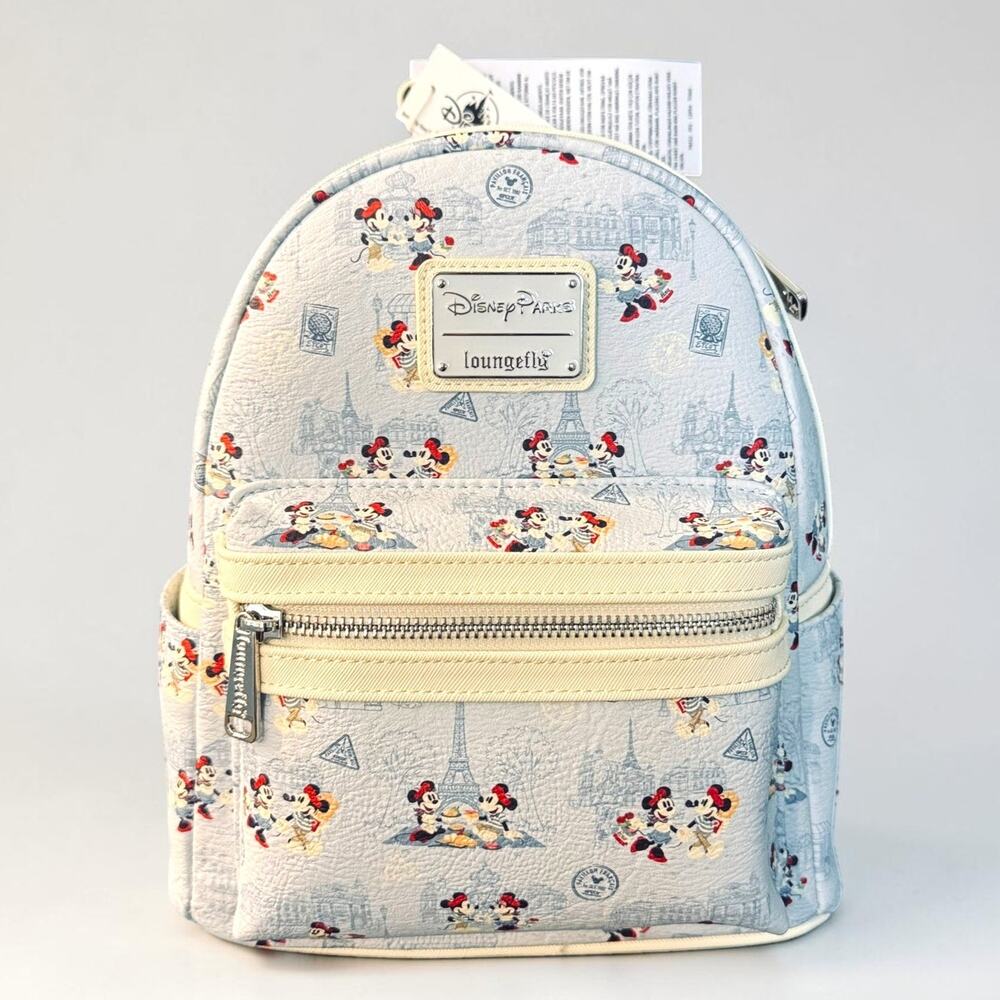 Disney Parks Loungefly EPCOT France Pavilion Mini Backpack Mickey Minnie NWT